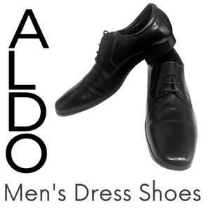 Aldo Men’s Classic Black Dress Shoe US 10.5 EU 44